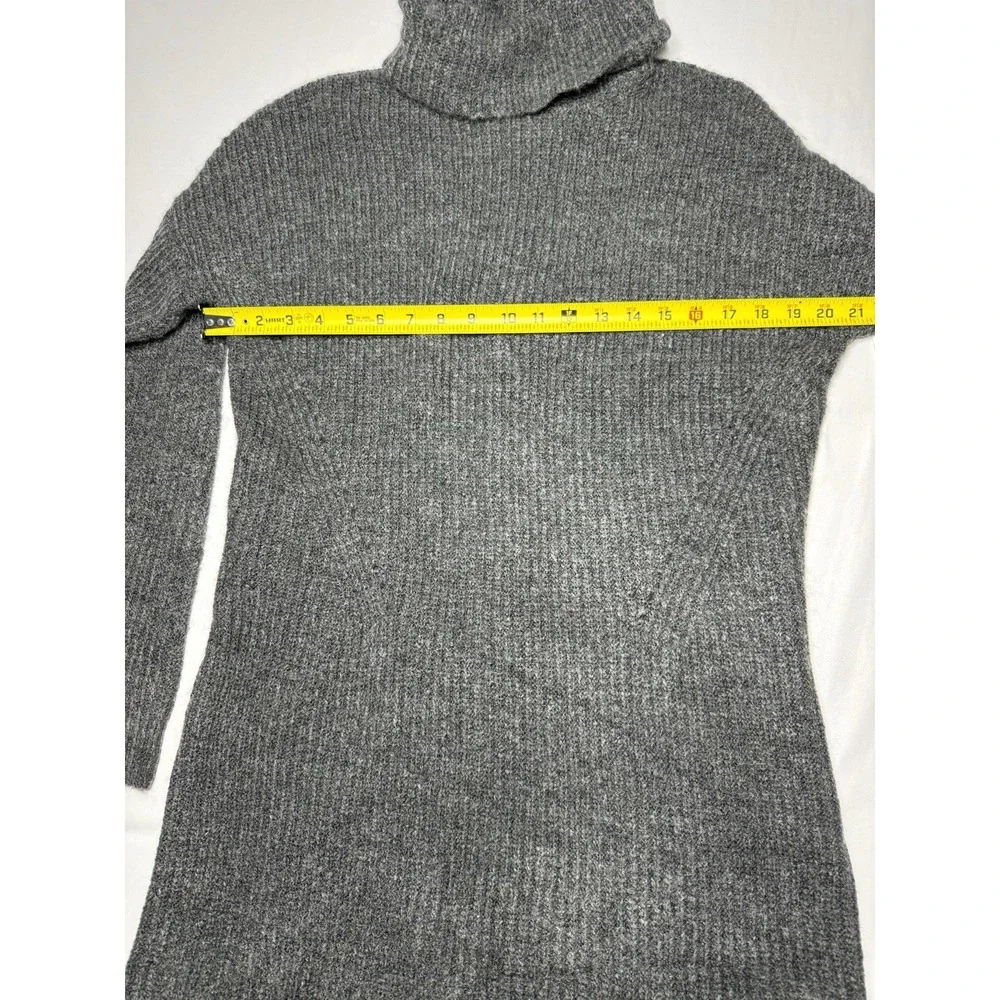 Abercrombie & Fitch NWT TurtleNeck Sweater Dress Womens L Gray‎ Long Sleeve Boho